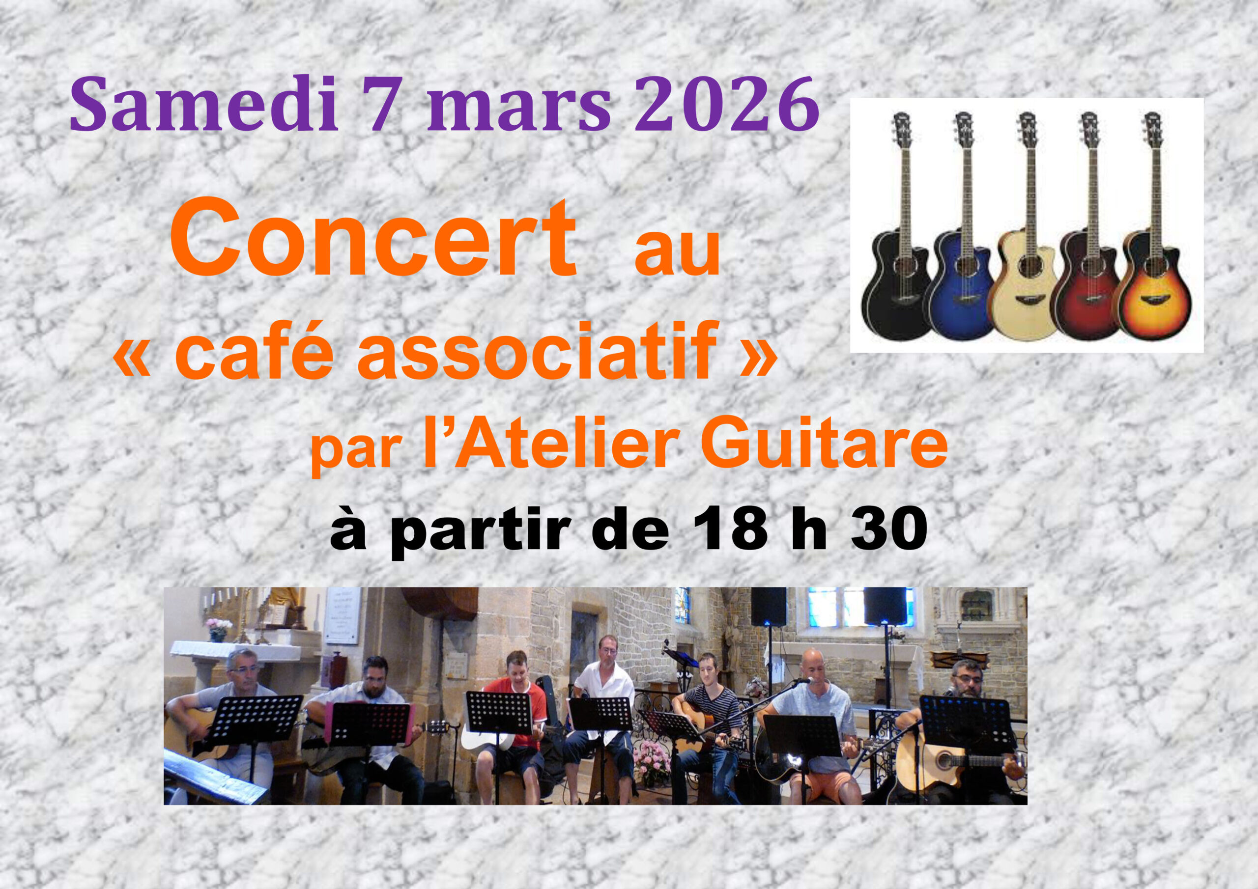 Affiche – Concert Atelier Guitare au Moulin à Paroles à Langres