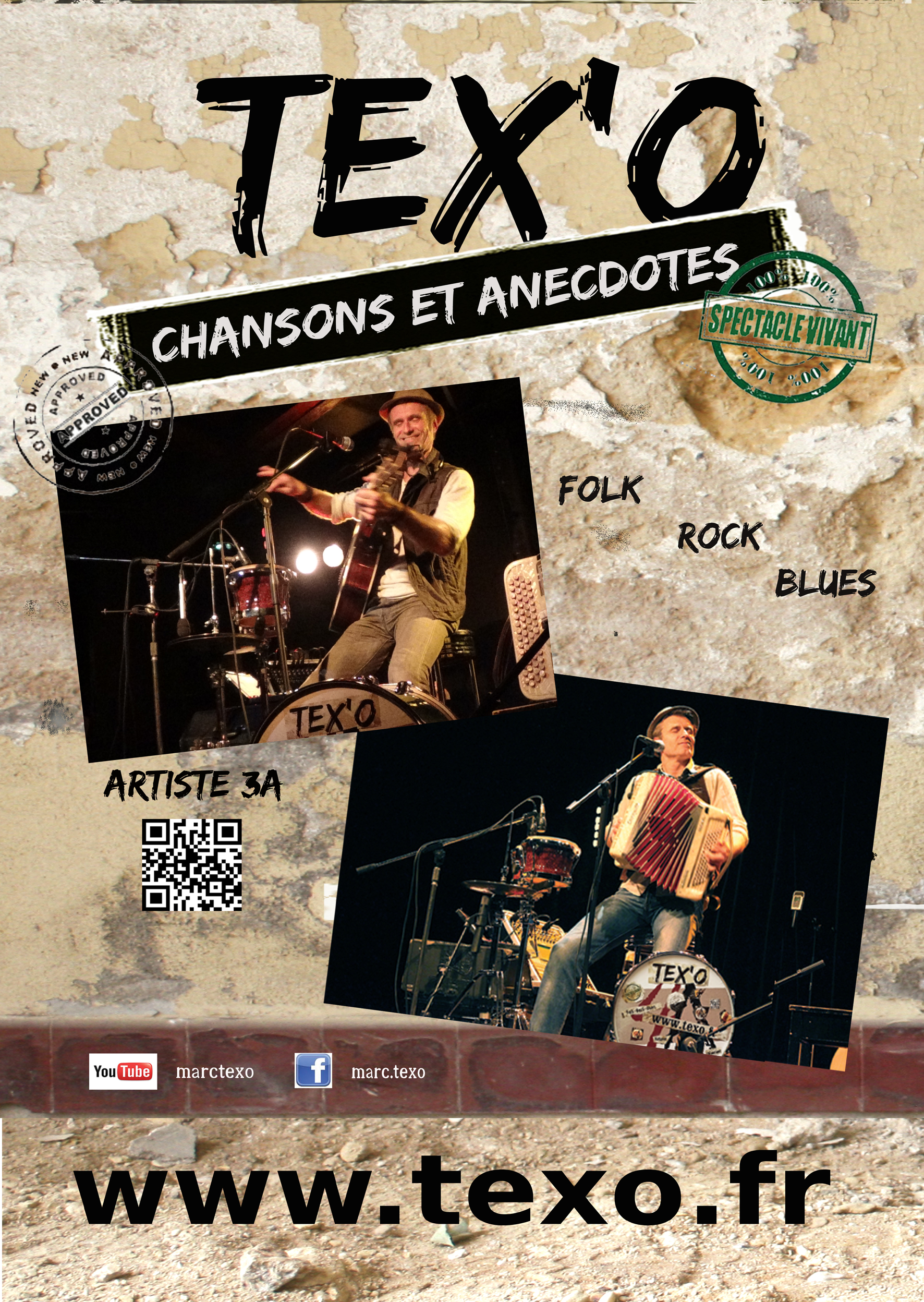 Affiche concert TEX’O à Langres – Cause Toujours