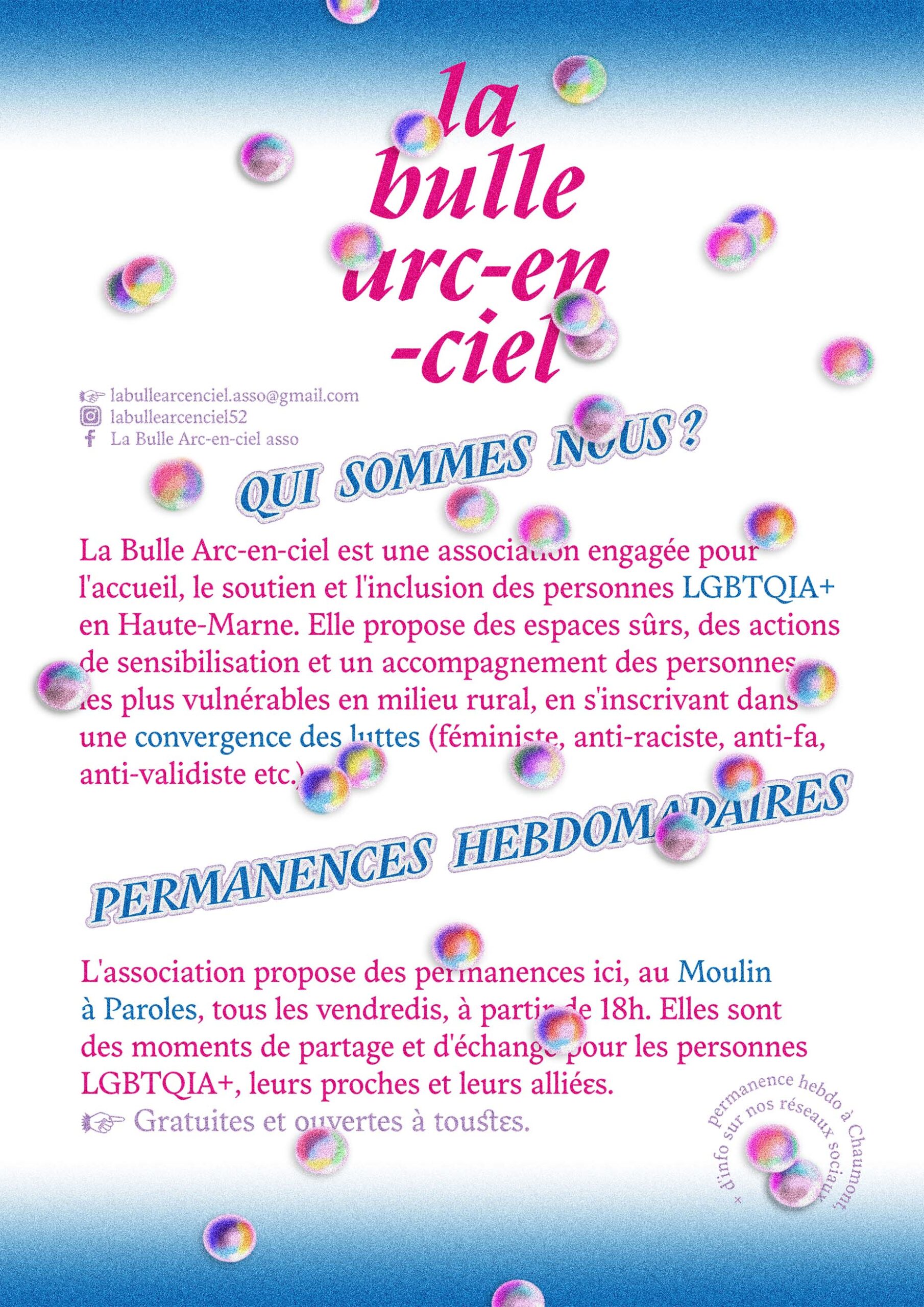 Présentation de l'association : accueil, soutien et inclusion des personnes LGBTQIA+ en Haute-Marne