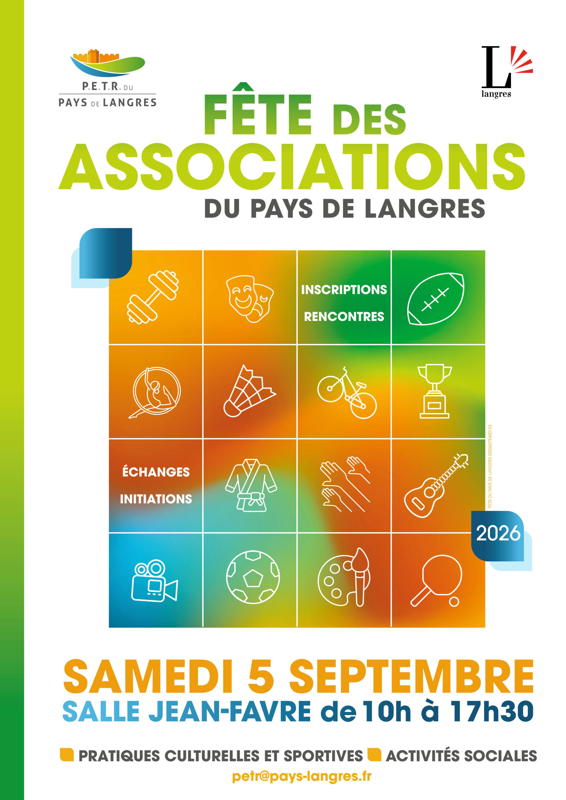 Affiche de la 17e Fête des associations du Pays de Langres avec Cause Toujours